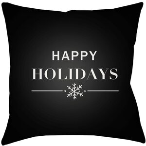 Happy Holidays Indoor/outdoor Throw Pillow