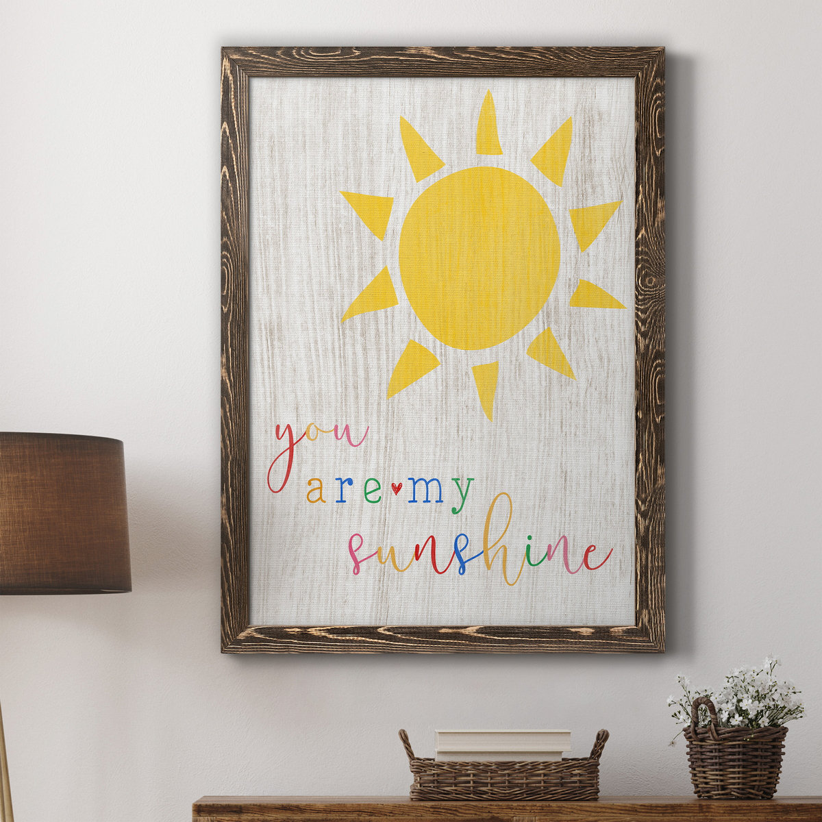 WexfordHome You Are My Sunshine Picture Frame Textual Art on Canvas Wayfair