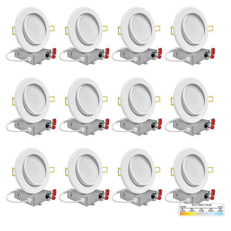 LED 4'' Recessed Ultraslim Pot Light-9W Round-IC Rated Dimm. FREE SHIPPING-6 PK 