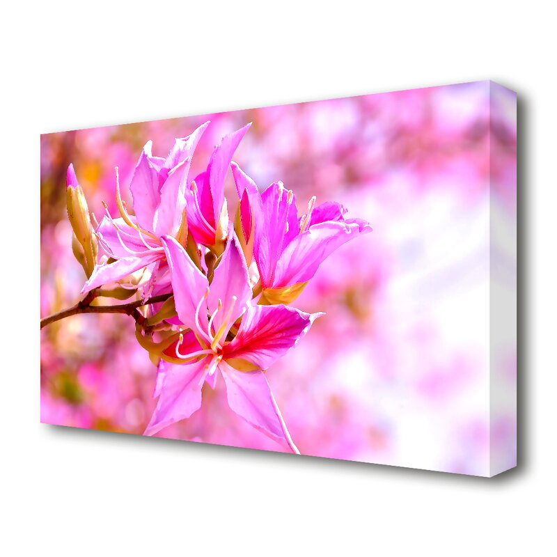 East Urban Home Leinwandbild Pinke Blumen