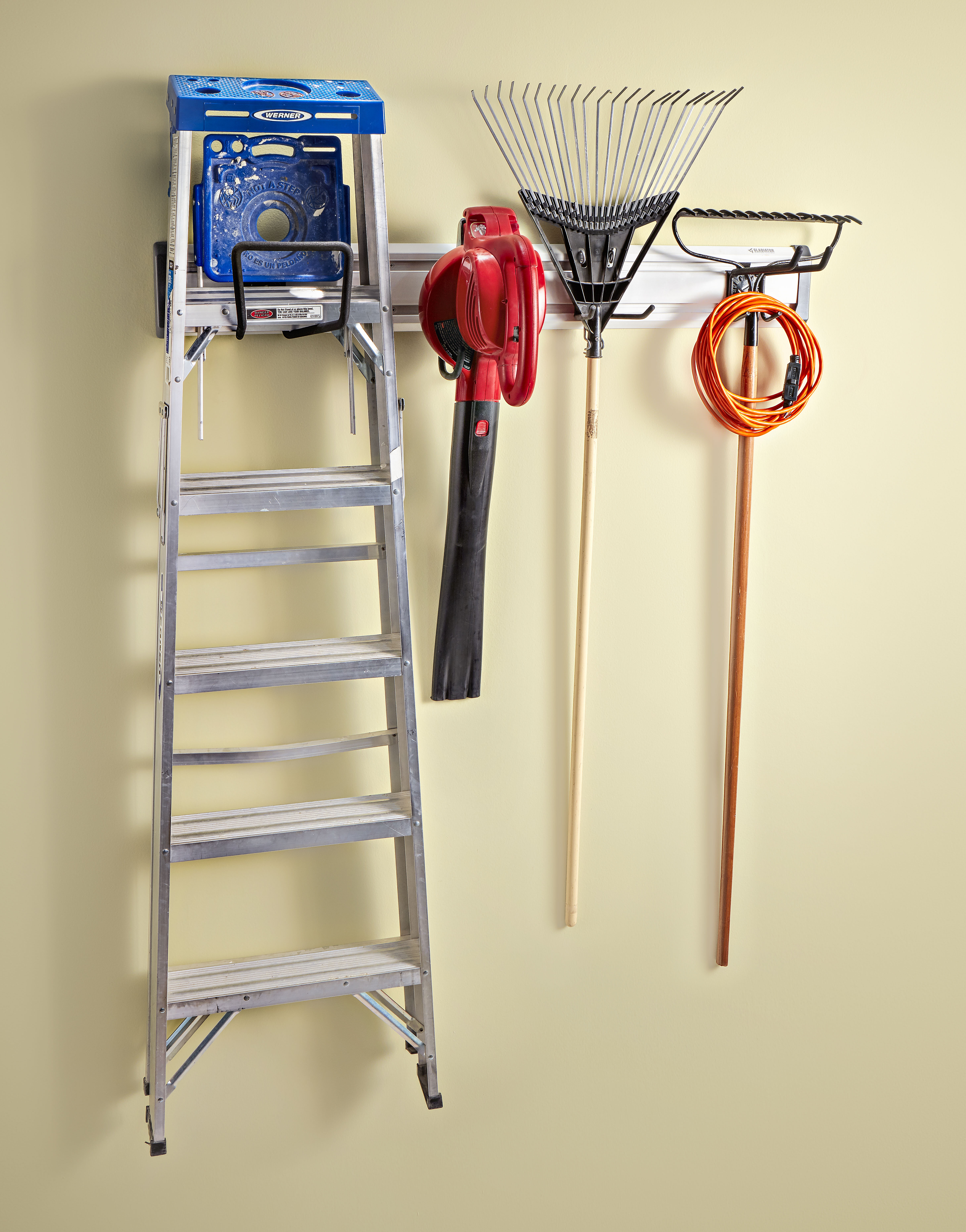7 Adjustable Hooks and Hardware  Garage Tool  Organizer Wall 