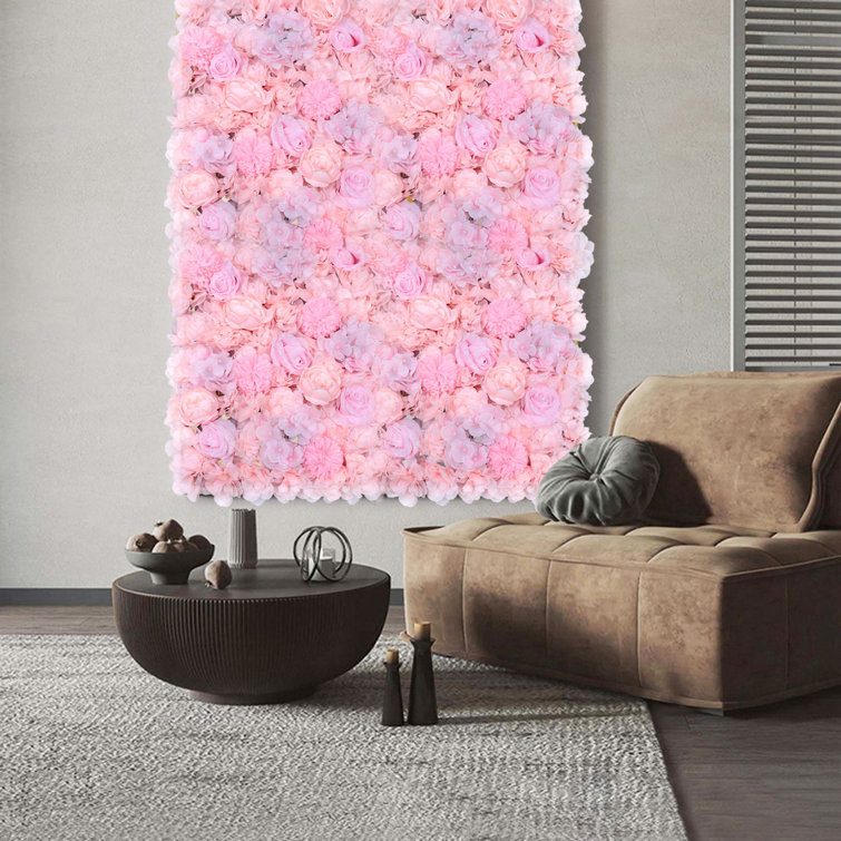 6pcs Artificial Silk Rose Lily Flower Wall Panels Wedding Backdrops Decor 
