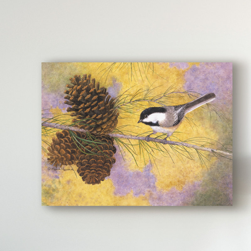 East Urban Home Chickadee In The Pines Ii Acrylic Painting Print