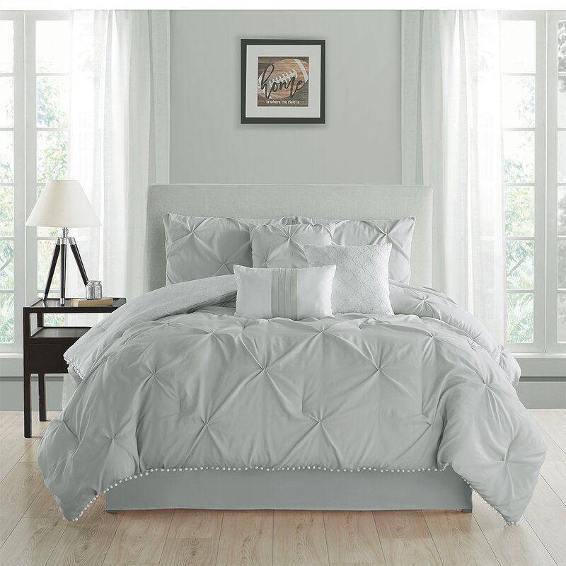 House Of Hampton Keesey Pom Pom Comforter Set Reviews Wayfair