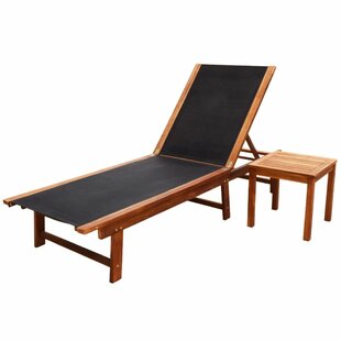 Baity Reclining Sun Lounger With Table By Sol 72 Outdoor