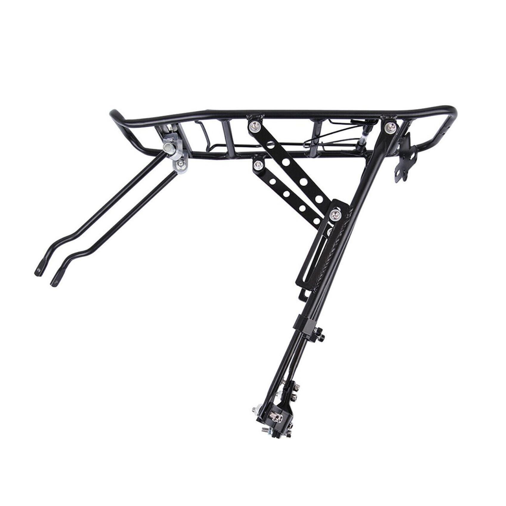 High-Strength Aluminum Alloy Mountain Bike Rear Rack Adjustable Length Bicycle Carrier Rack Seat Post Rear Shelf Black