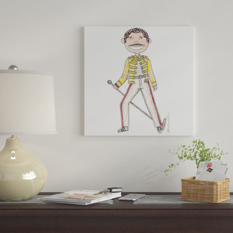 East Urban Home Freddie Mercury By Kahri Graphic Art Print On Wrapped Canvas Wayfair
