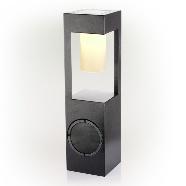Outside light with bluetooth speaker clearance