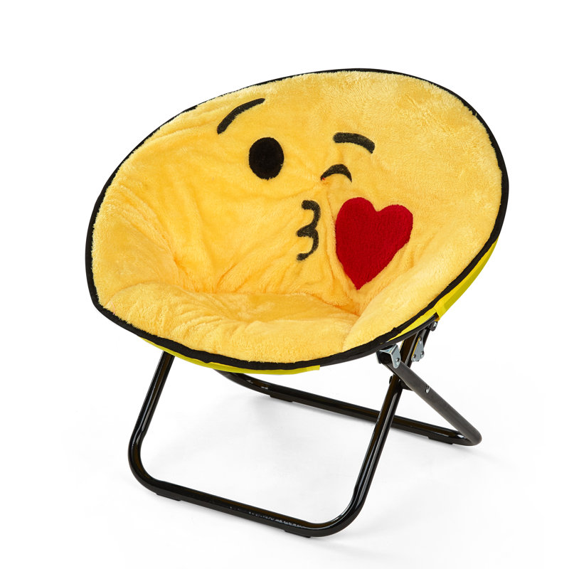 Zoomie Kids Noga Emoji Kissy Face Kids Saucer Chair Wayfair