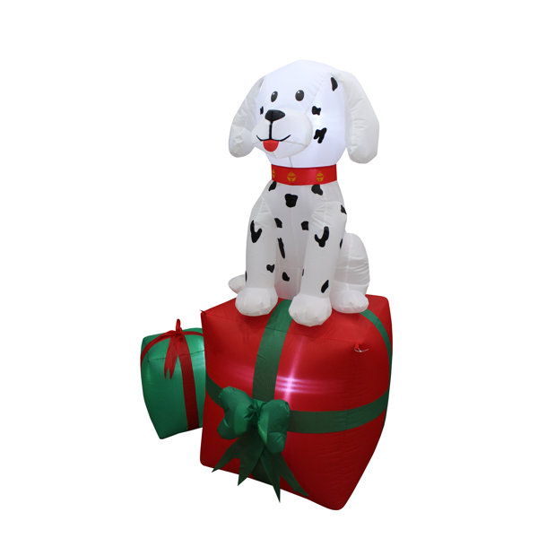The Holiday Aisle® Dalmatian Puppy Sitting on Gift Box ...