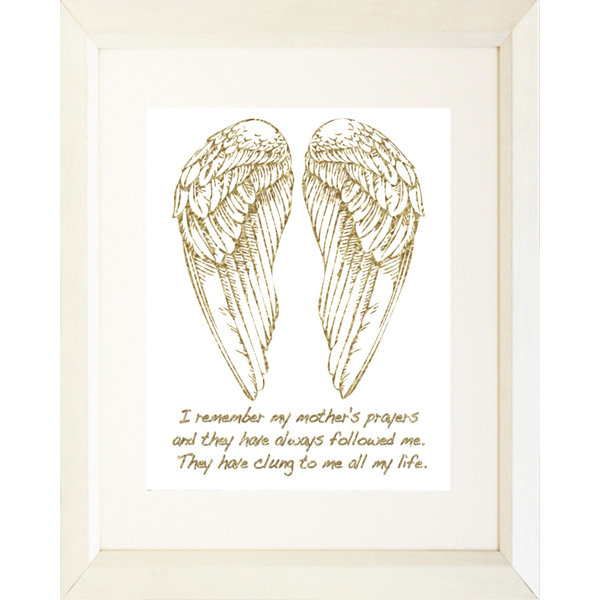 Buy Art For Less Typography Religious Angel Wings And Quote God Made Mothers Picture Frame Textual Art Print On Paper Wayfair