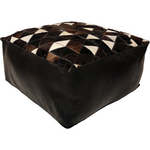 Arceneaux Leather Pouf By Foundry Select