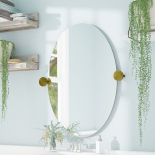 Oval Bathroom Mirrors You Ll Love Wayfair Murrayville Edge Oval Swivel Bathroom Vanity Wall Mirror