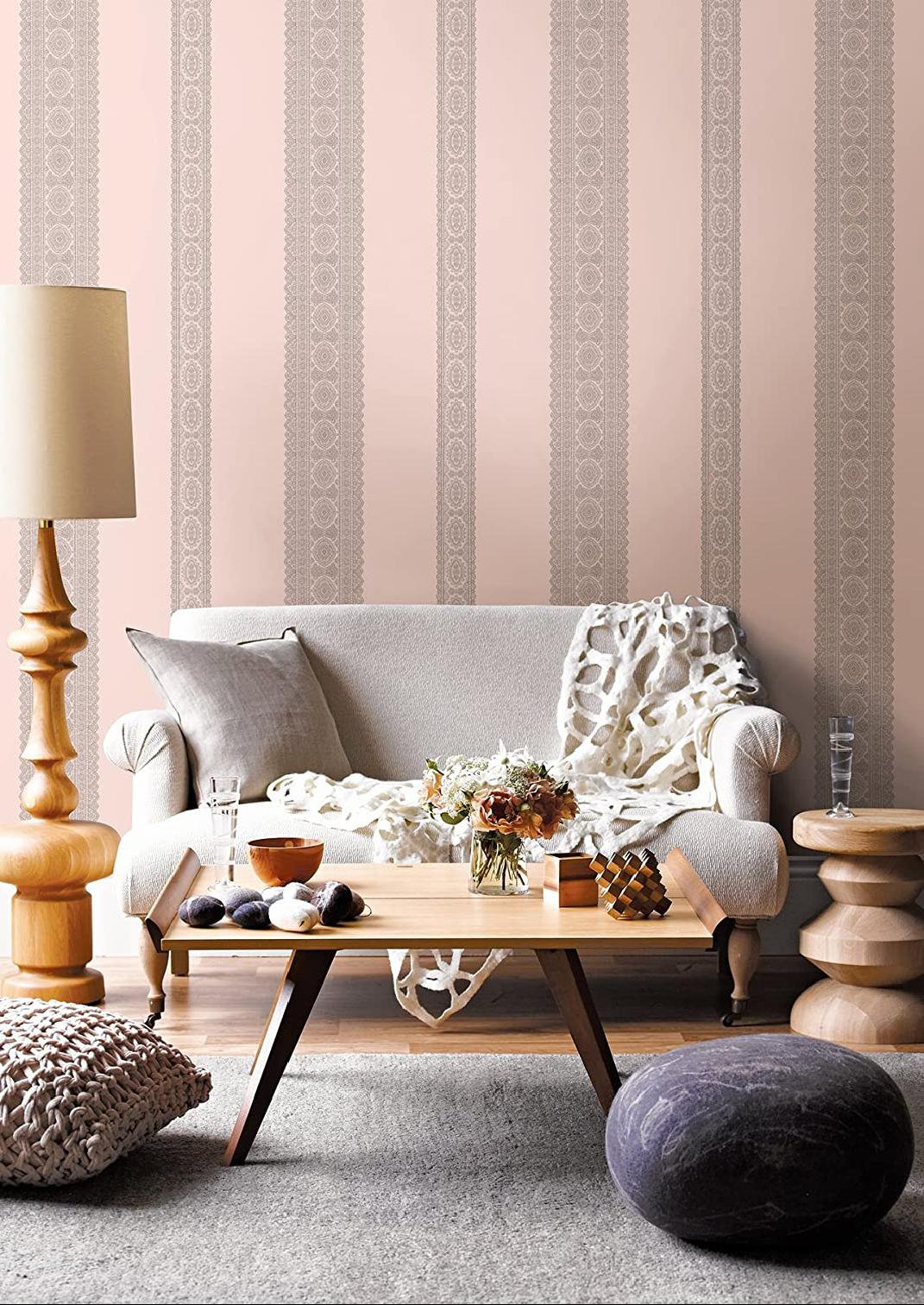 Bungalow Rose Stripe, Wallpaper Roll, Abstract Wallpaper Wayfair