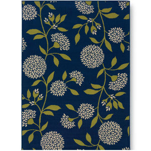 Floral Surry Blue Outdoor Area Rug