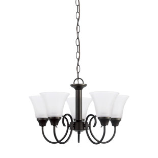 Go to store & view more images Buren 5-Light Shaded Chandelier by Darby Home Co