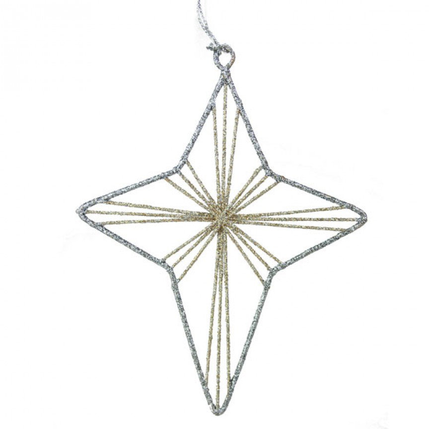 Die Saisontruhe Sternförmiges Ornament mit Glitzer