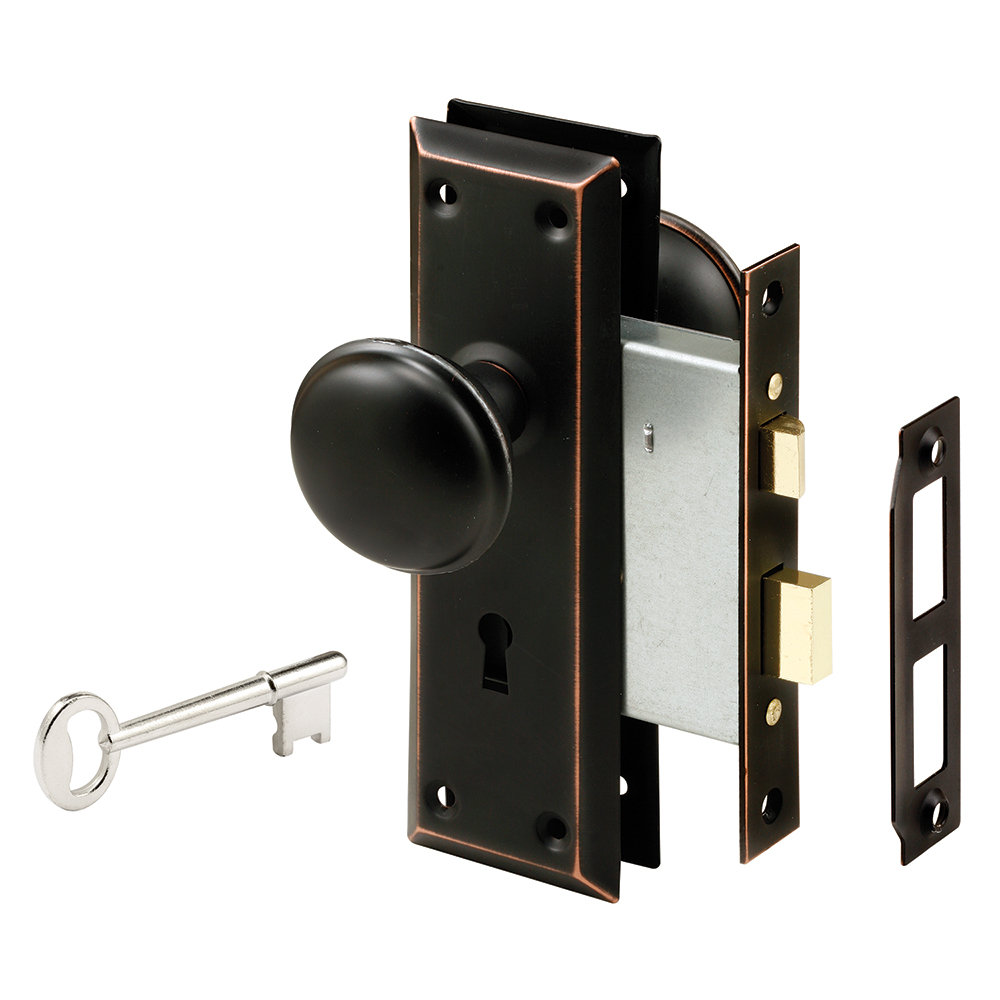 PrimeLine Storm Door Mortise Lock, Brass Finish, 5 Pin Tumbler Wayfair