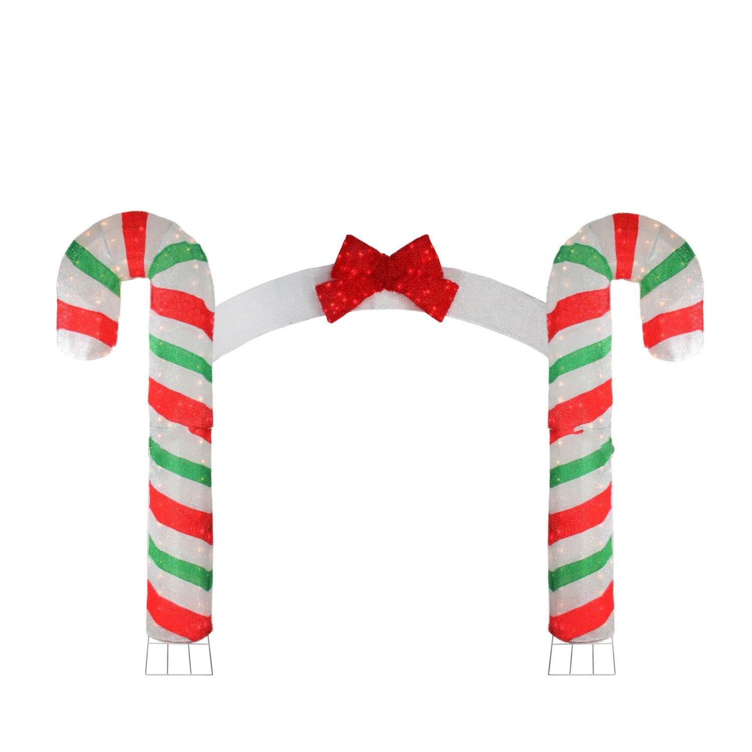 The Holiday Aisle Candy Cane Lane 3d Pre Lit Striped Archway