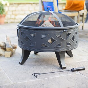 Zackary Steel Wood Burning Fire Pit By Sol 72 Outdoor