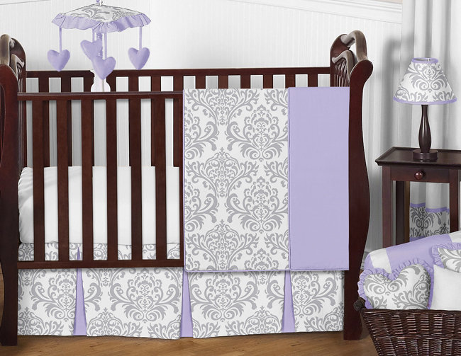 lilac nursery bedding