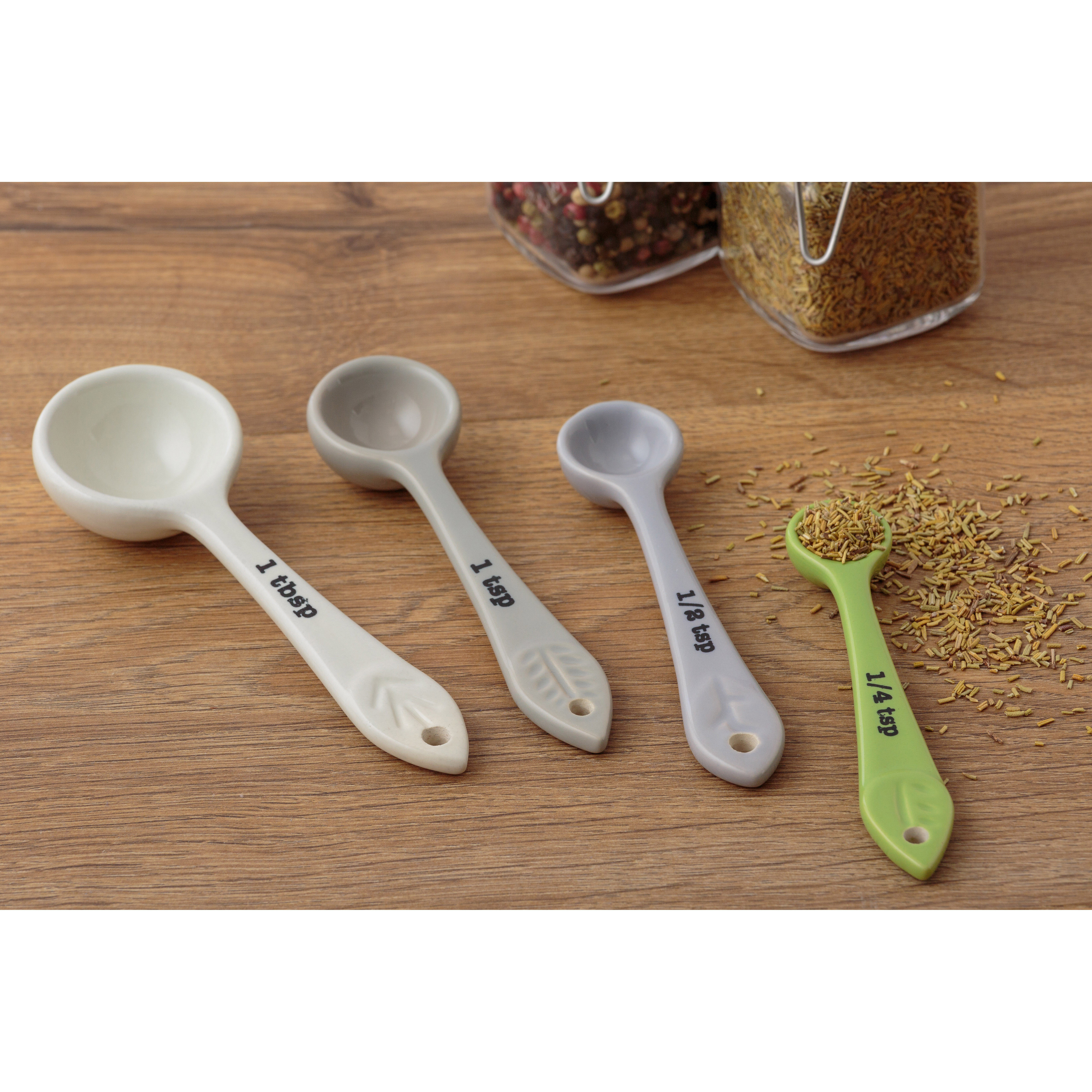 Mason Cash Varsity Set of 4 Measuring Spoons Stoneware 