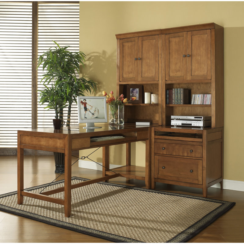 Darby Home Co Mcadoo L Shaped Desk With Hutch Wayfair
