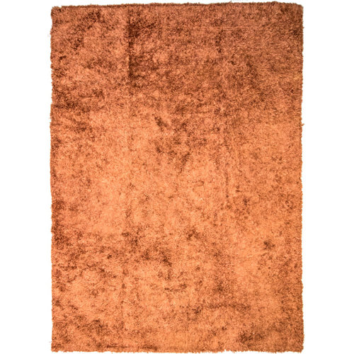 Tennyson Handwoven Wool Orange Indoor/Outdoor Rug Ebern Designs