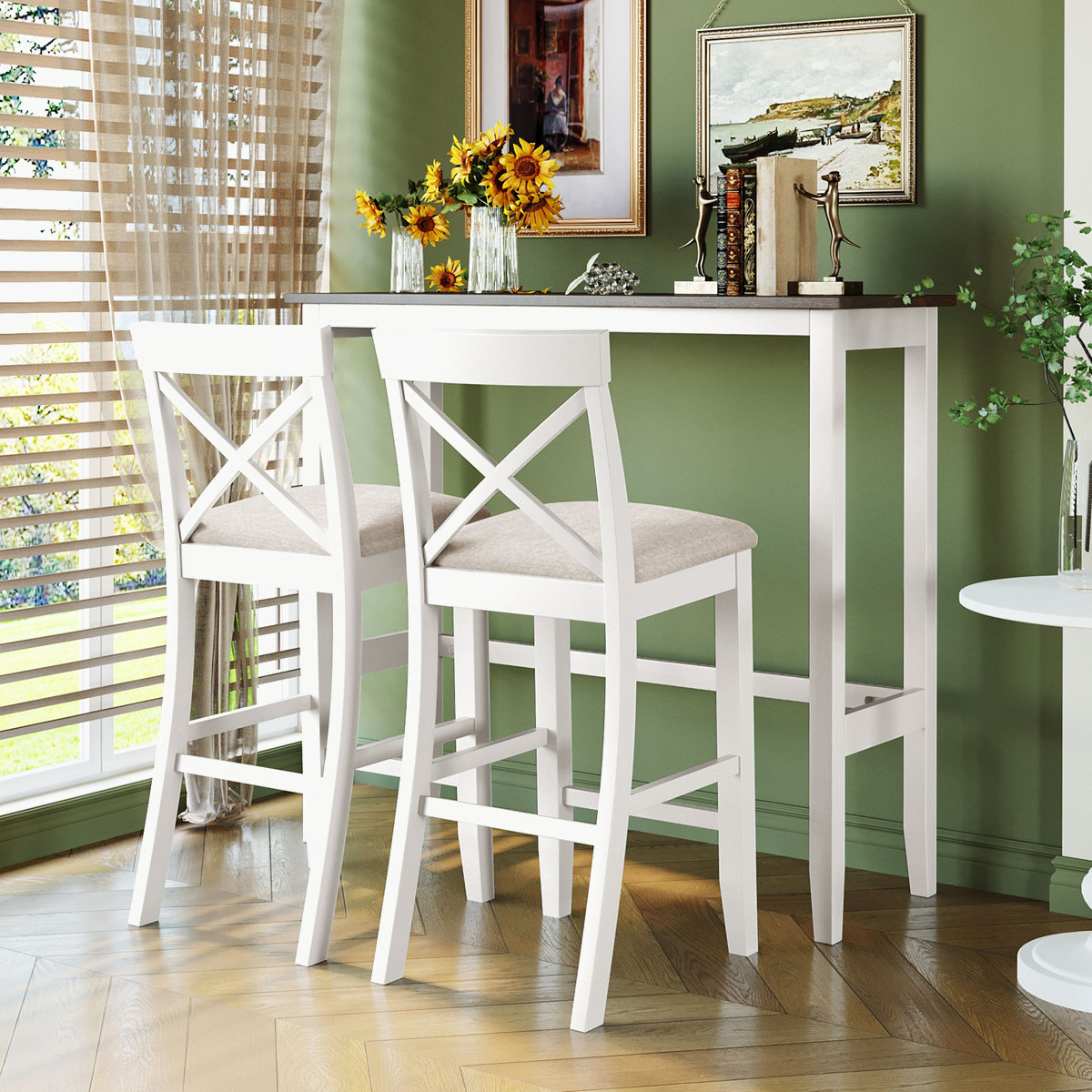 Gracie Oaks Catelynne 2 - Person Bar Height Dining Set | Wayfair