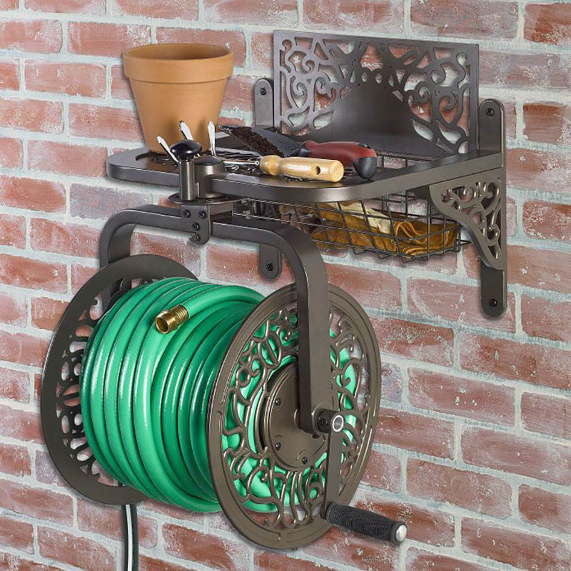 Liberty Garden Products Decorative Navigator Garden Wall Mounted Hose Reel Wayfair