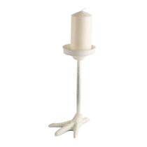 LiShay Oyster Shell Pillar Candle Holder Seashell Flower Votive-White Brown