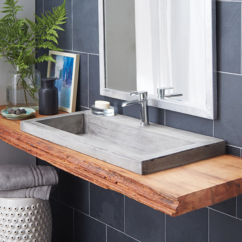 Native Trails Trough Stone Rectangular Drop In Bathroom Sink Trough Stone Rectangular Drop In Bathroom Sink