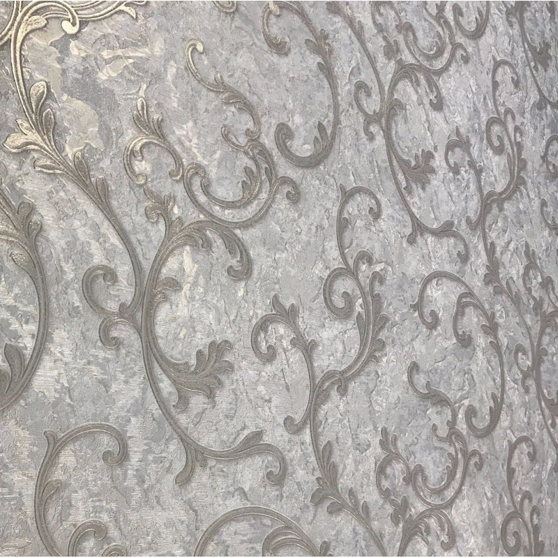 Astoria Grand Modern Wallcovering Victorian Plaster Effect Vintage Style Damask Pattern Vinyl Non Woven Wallpaper Grey Silver Metallic Brown Bronze Textured Coverings 3d Paste The Wall Only Reviews Wayfair Ca
