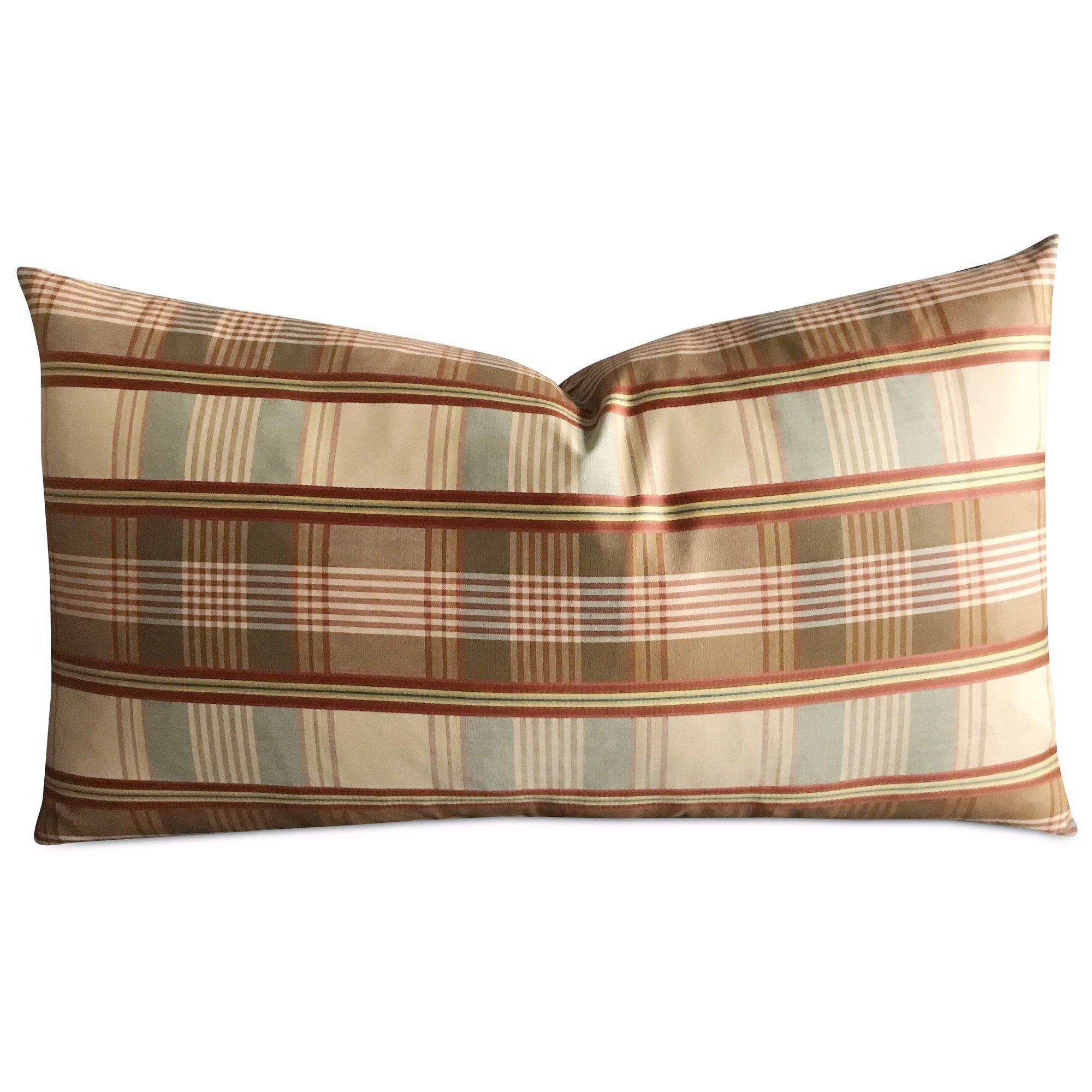 Millwood Pines Tarbell Plaid Luxury Woven Decorative Pillow Cover