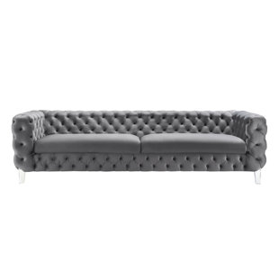 Lorenco Velvet Chesterfield Sofa by Willa Arlo Interiors 2019 Sale