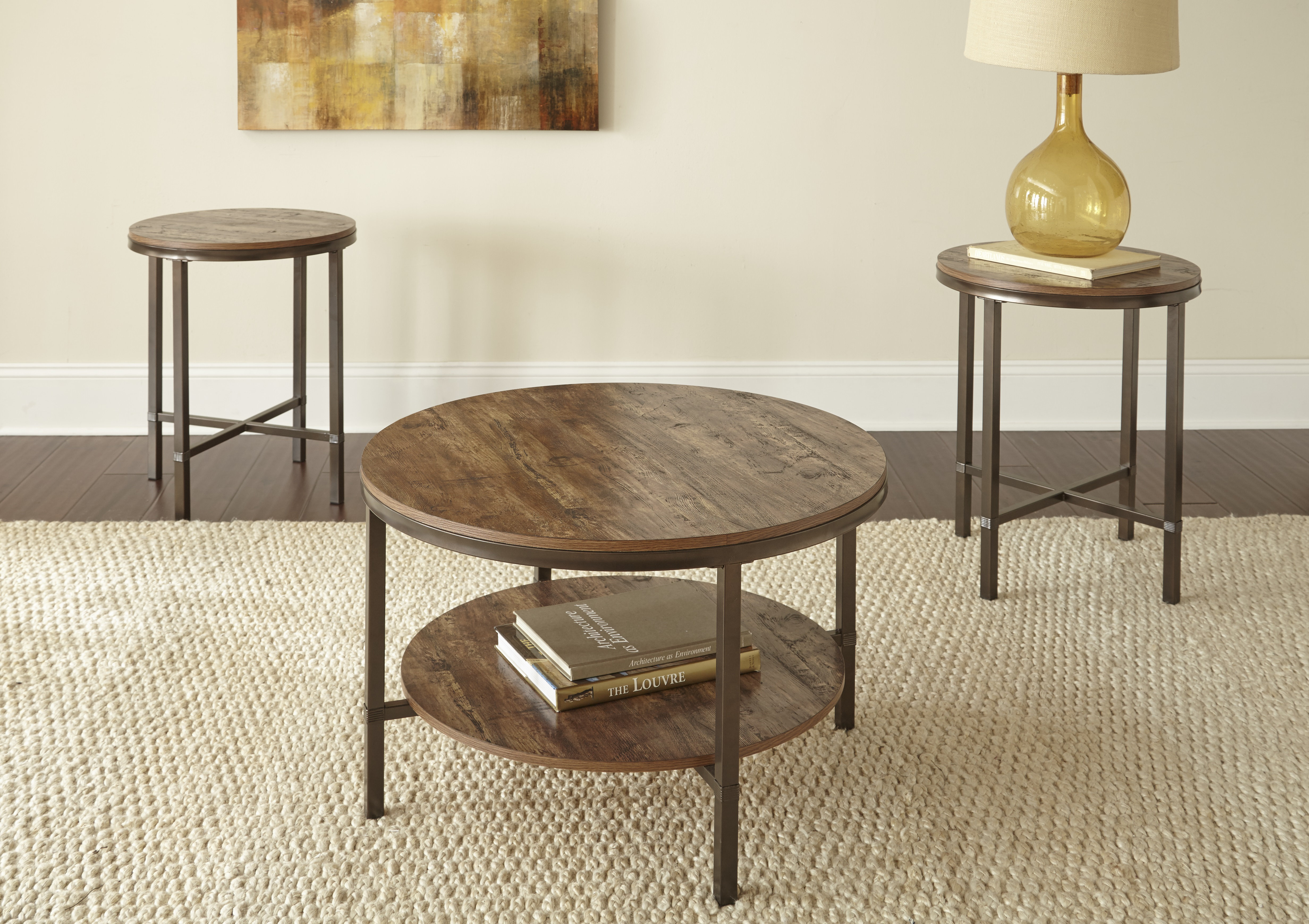 Mercury Row Absher 3 Pieces Coffee Table Set Reviews Wayfair Absher 3 Pieces Coffee Table Set