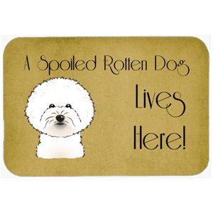 Bichon Frise Spoiled Dog Lives Here Kitchen/Bath Mat