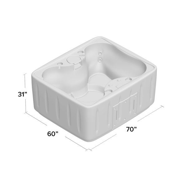 Select 150 4-Person 12-Jet Plug and Play Hot Tub with 12 Stainless Jets and LED Waterfall