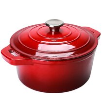 Dutch Pot,Portable BBQ Camp Dutch Oven Cast Iron Pot Outdoor Camping Cooking Pot Non-Stick Cast Cookware Pan with Lid for Gas Electric Induction Hobs Campfire Cooking,24 x 12.5cm