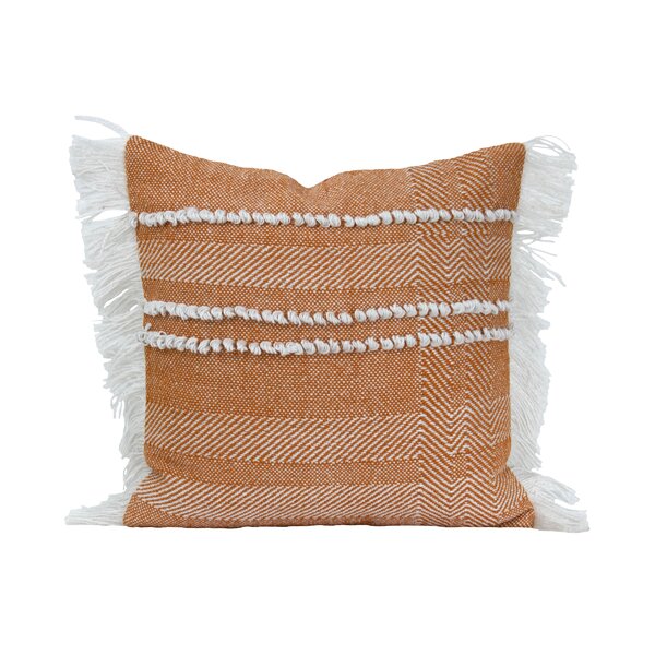 home decor . texture cushion tassals bohemian Woven cotton handloom cushion 45x45cm,fringes Morocco