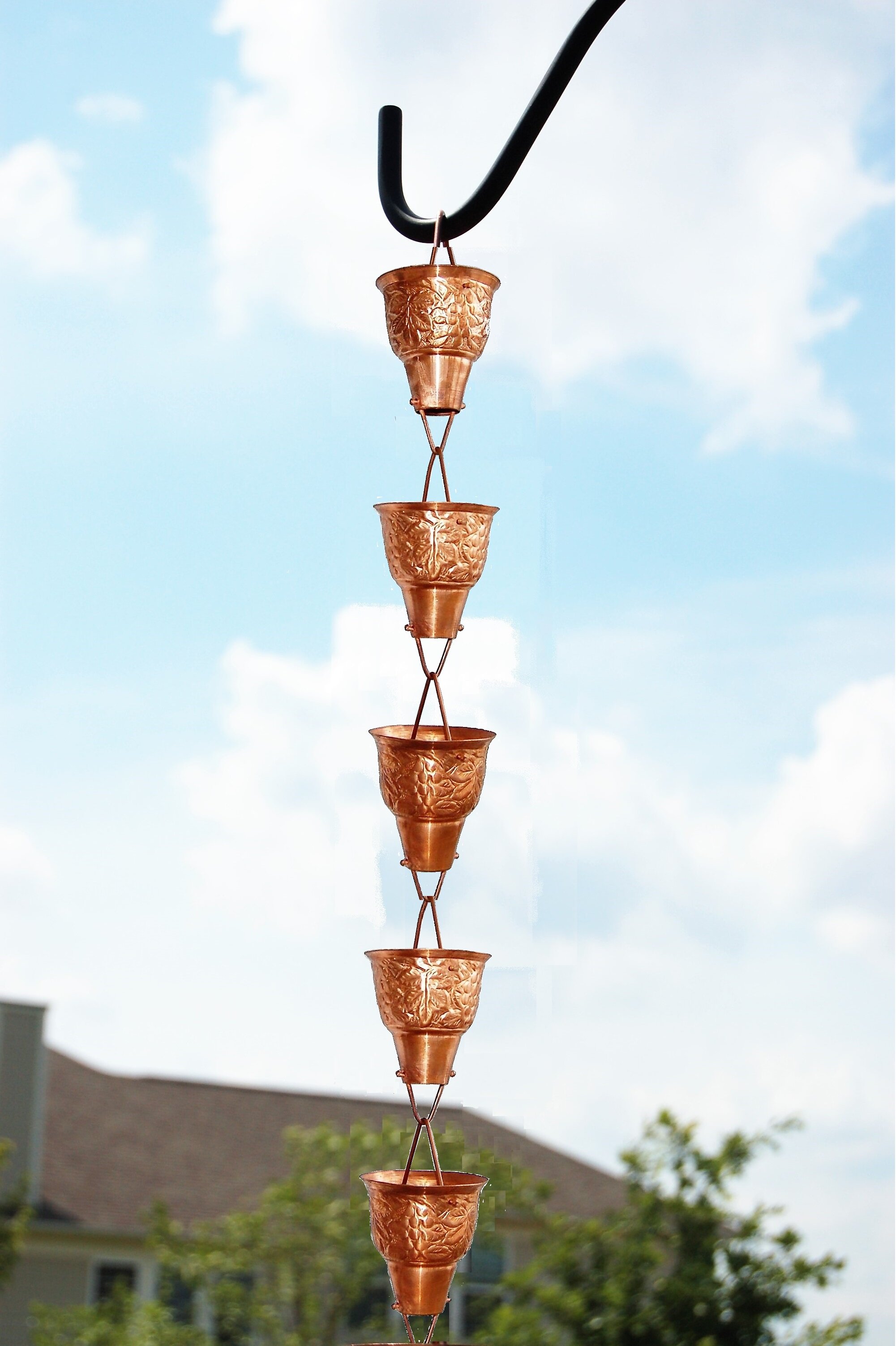 copper chain downspouts