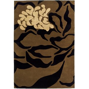 Woodburn Hand-Tufted Brown/Black Area Rug