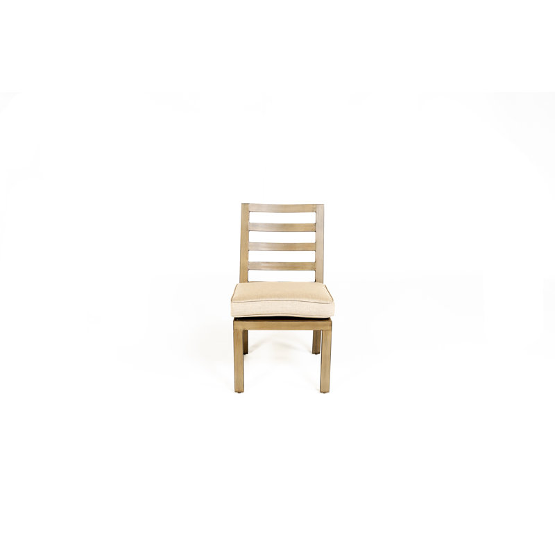Latitude Run Ringtown Armless Patio Dining Chair With Cushion Wayfair