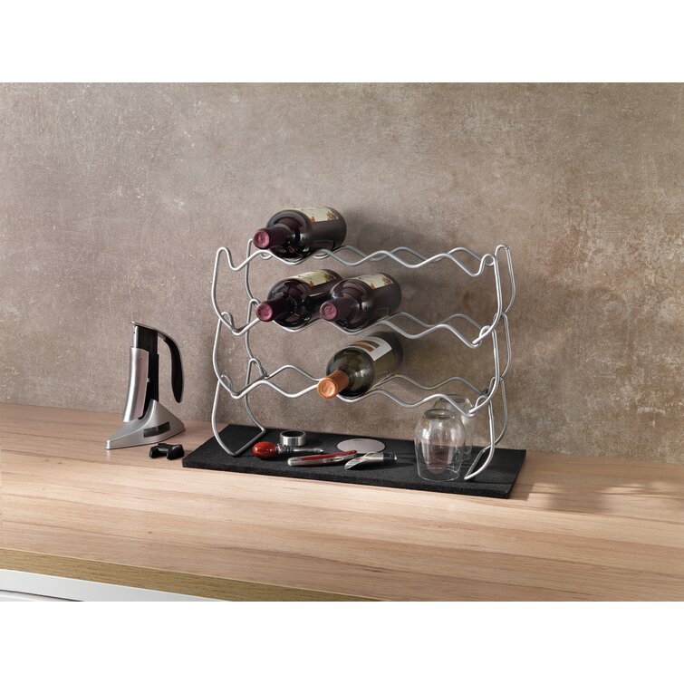 Metaltex Tabletop/Countertop Wine Bottle Rack in Silver | Wayfair.co.uk