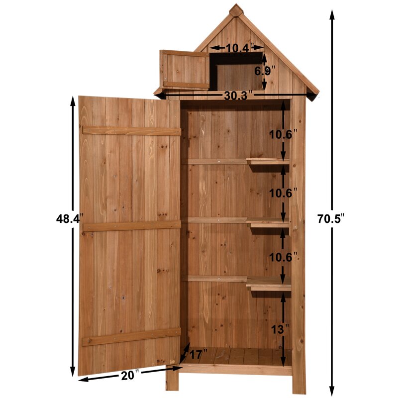 Mcombo Garden 3 Ft W X 2 Ft D Solid Wood Tool Shed Reviews