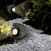 8 Large Outdoor Garden 4-LED Solar Decorative Rock Stone Spot Lights Lamp Yard 
