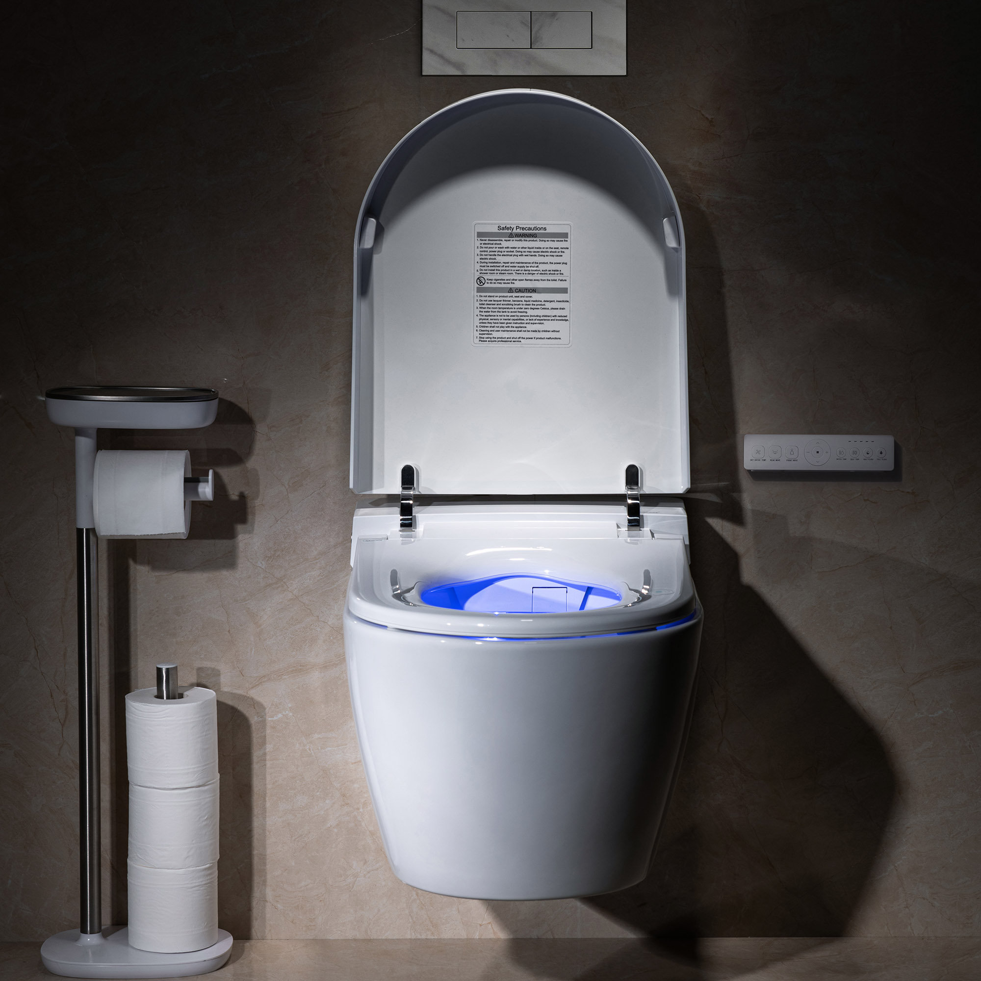 Woodbridge Dual Flush Elongated Wall Mount Toilet Seat Included Wayfair