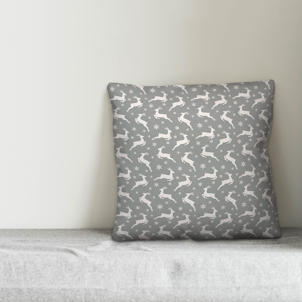The Holiday Aisle Kloss Reindeer Throw Pillow Wayfair