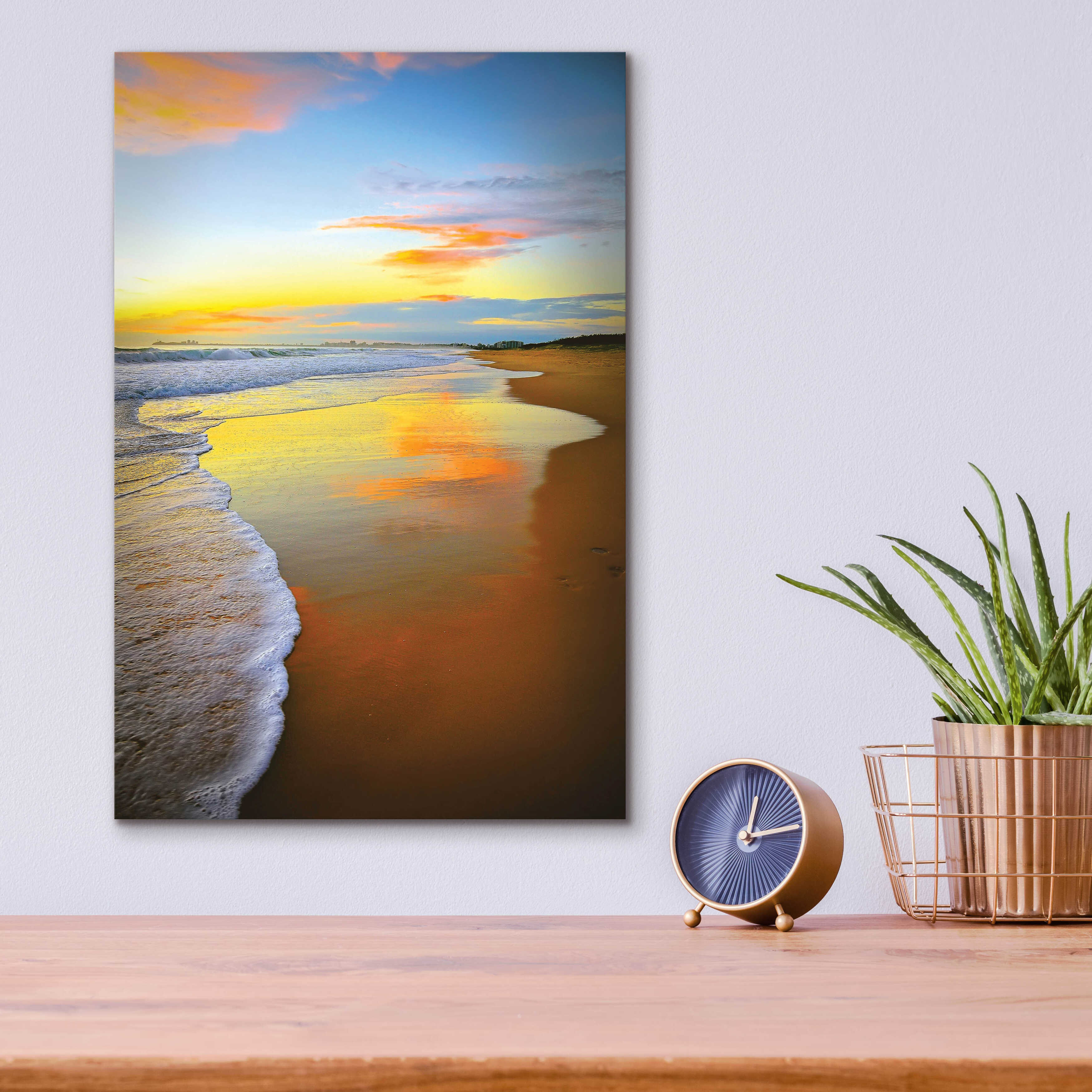 Dovecove Epic Art 'Beach Sunrise' By Tracie Louise, Acrylic Beach ...