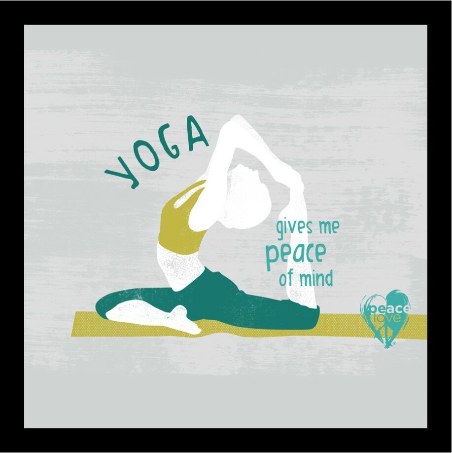 Ebern Designs Yoga Gives Me Peace Of Mind Picture Frame Textual Art Wayfair